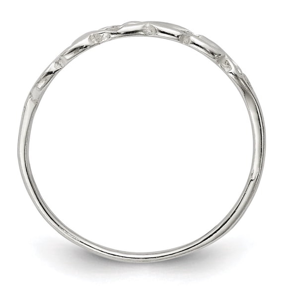Diamond2Deal 925 Sterling Silver Heart Ring for Women Size 6