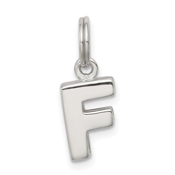 Diamond2Deal 925 Sterling Silver Letter F Initial Charm Pendant for Women