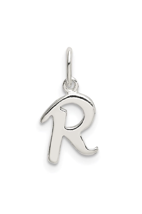 925 Sterling Silver Letter R Initial Charm Pendant for Women