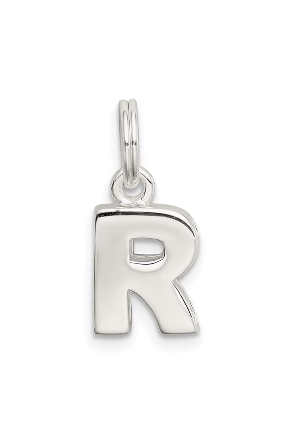925 Sterling Silver Letter R Initial Charm Pendant for Women