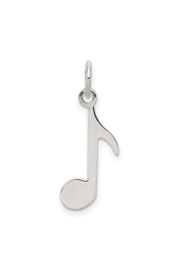 925 Sterling Silver Musical Note Charm Pendant for Women (L- 0.75 in, W-0.38 in)