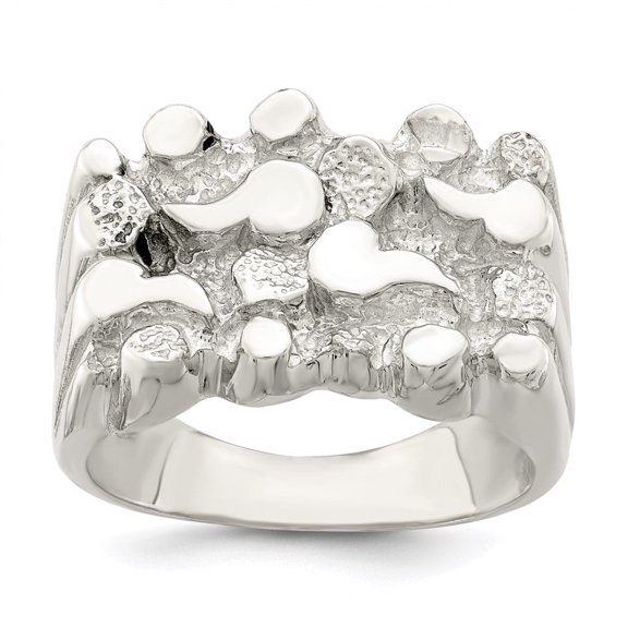 Diamond2Deal Mother's Day Gift 925 Sterling Silver Nugget Ring for Women Size 7