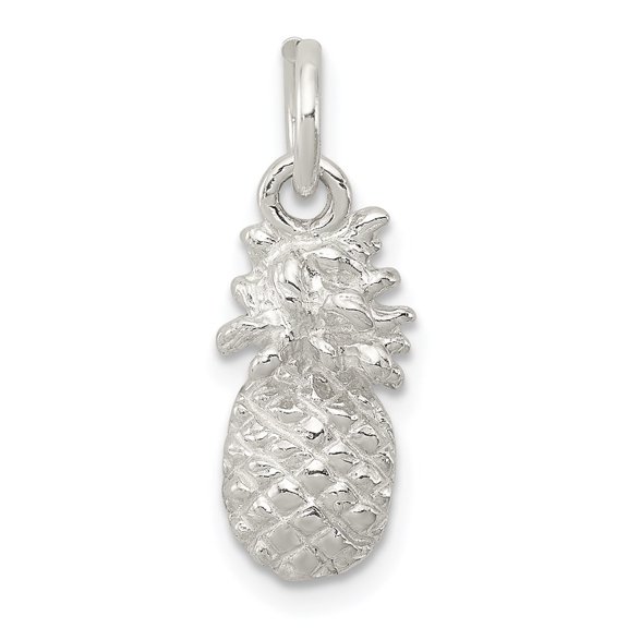 Diamond2Deal 925 Sterling Silver Pineapple Charm Pendant for Women (L- 0.67 in, W-0.3 in)