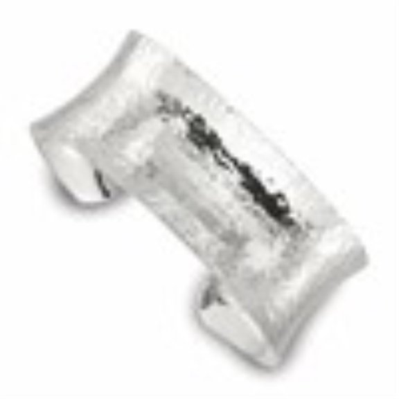 Diamond2Deal 925 Sterling Silver Polished 25mm Concave Hammered Cuff Bangle Bracelet for Women