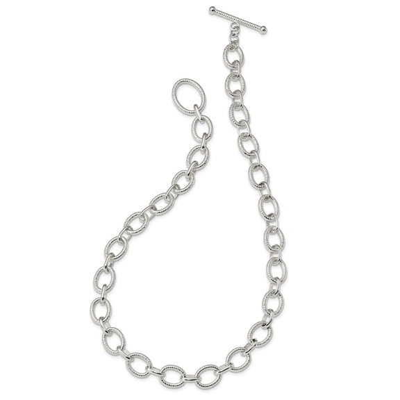 Diamond2Deal 925 Sterling Silver Polished Link Chain Necklace for Women 1