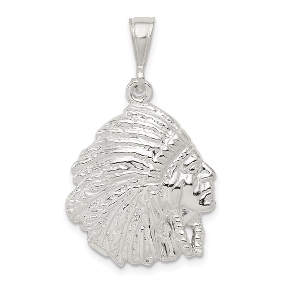 Diamond2Deal 925 Sterling Silver Polished Man Pendant for Men