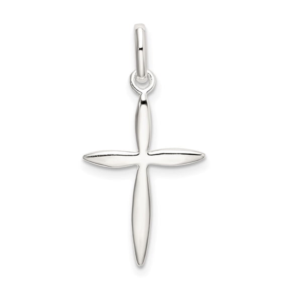 Diamond2Deal 925 Sterling Silver Polished Passion Cross Charm Pendant for Women