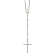 Diamond2Deal Mothers Day Gift 925 Sterling Silver Polished Rosary Necklace for Women 16"