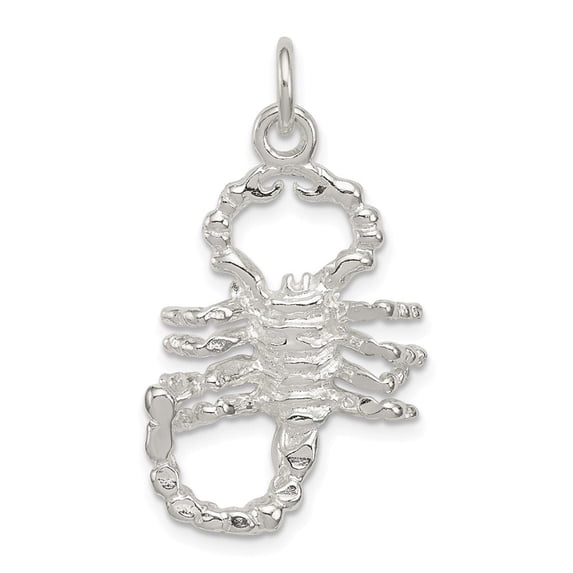 Diamond2Deal 925 Sterling Silver Polished Scorpion Pendant for Men