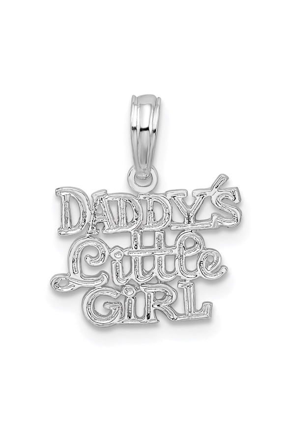 925 Sterling Silver Rhod-Plated DADDYS LITTLE Pendant for Women