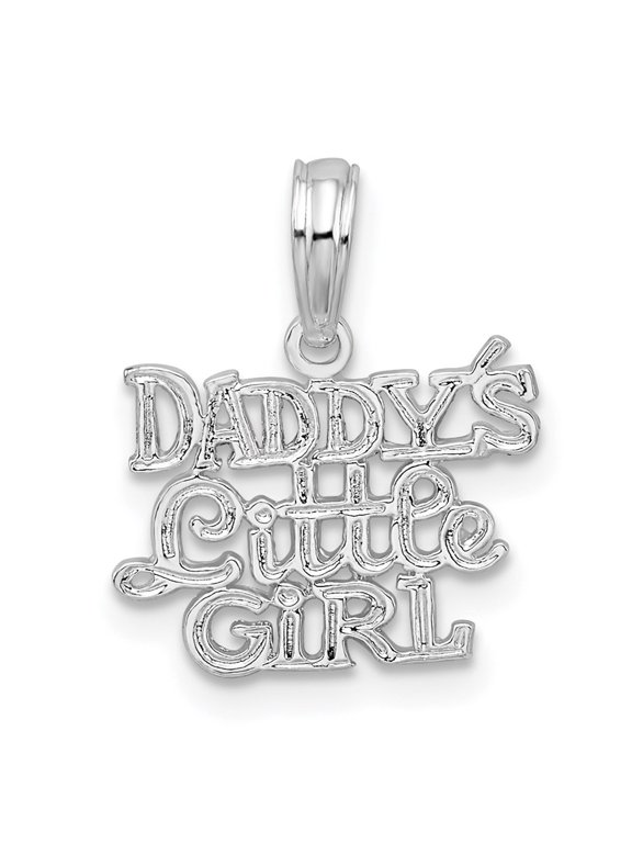 925 Sterling Silver Rhod-Plated DADDYS LITTLE Pendant for Women