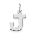 thumbnail image 1 of Diamond2Deal 925 Sterling Silver Rhodium-Plated Block Letter J Initial Charm Pendant for Women, 1 of 1