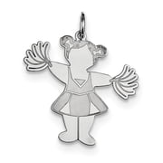 Diamond2Deal 925 Sterling Silver Rhodium-Plated Pom Pom Cuddle Charm Pendant for Women