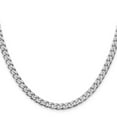 thumbnail image 1 of Diamond2Deal 925 Sterling Silver Rhodium-plated Polished 5mm Curb Chain Necklace for Men 18", 1 of 6