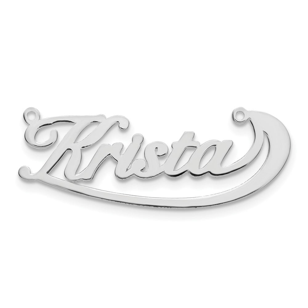 Diamond2Deal 925 Sterling Silver/Rhodium-plated Polished Under Swoop ...
