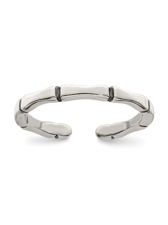 925 Sterling Silver Solid Adjustable Toe Ring for Women