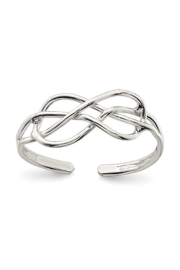 925 Sterling Silver Solid Toe Ring for Women