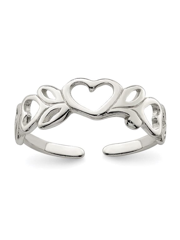 925 Sterling Silver Adjustable Toe Ring for Women
