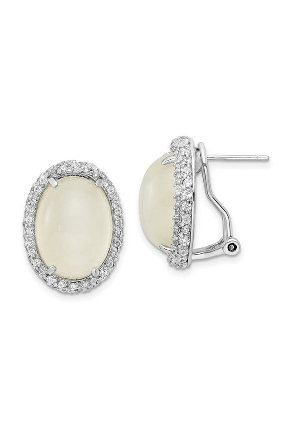 925 Sterling Sliver WP SMO Cubic Zirconia Drop Earrings for Women