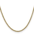 thumbnail image 1 of Diamond2Deal 10K Yellow Gold 2.5mm Semi-Solid Diamond-Cut Rope Chain Necklace for Women 20", 1 of 7