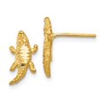 thumbnail image 1 of Diamond2Deal 14K Yellow Gold Diamond-Cut Alligator Earrings for Women (L- 0.52 inch, W- 0.28 inch), 1 of 6