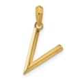 thumbnail image 1 of Diamond2Deal 14K Yellow Gold Fancy Letter V Pendant for Women, 1 of 6