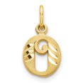 thumbnail image 1 of Diamond2Deal 14k Yellow Gold Letter Q Initial Charm Pendant for Women, 1 of 4
