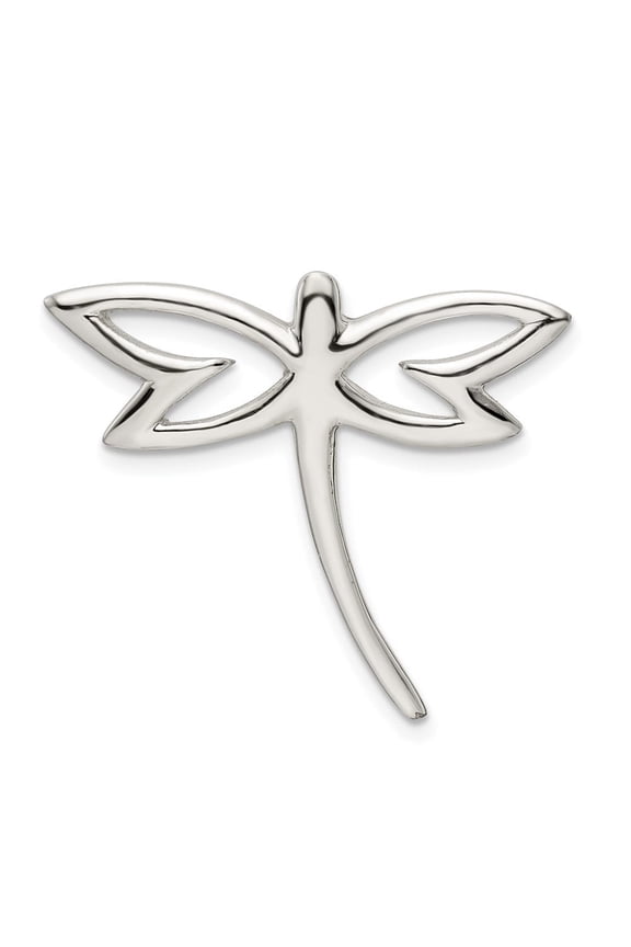 925 Sterling Silver Dragonfly Chain Slide Charm Pendant for Women (L- 1.02 inch, W- 1.11 inch)