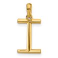 thumbnail image 1 of Diamond2Deal 14K Yellow Gold Fancy Letter I Pendant for Women (L- 0.66 inch), 1 of 6