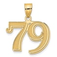 thumbnail image 1 of Diamond2Deal 14K Yellow Gold Polished Etched Number 79 Pendant for Women, 1 of 7