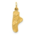 thumbnail image 1 of Diamond2Deal 14k Yellow Gold Ballet Slipper Charm Pendant for Women (L- 0.87 inch, W- 0.28 inch), 1 of 6