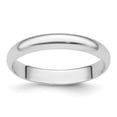 thumbnail image 1 of Diamond2Deal Platinum 3mm Half Round Featherweight Wedding Band Ring for Women Size 6, 1 of 1