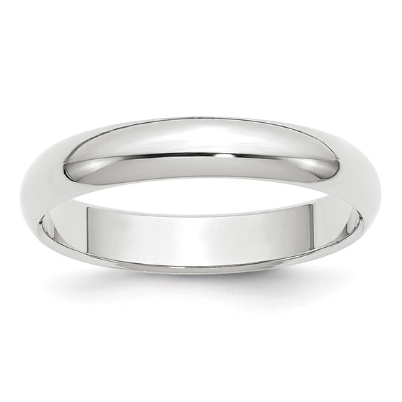 Diamond2Deal Platinum 4mm Half Round Wedding Band Ring for Women Size 12