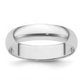 thumbnail image 1 of Diamond2Deal Platinum 5mm Half Round Featherweight Wedding Band Ring for Women Size 8, 1 of 1