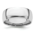 thumbnail image 1 of Diamond2Deal Platinum 8mm Lightweight Comfort-Fit Wedding Band Ring for Women Size 7.5, 1 of 1