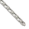 thumbnail image 1 of Diamond2Deal Stainless Steel Brushed and Polished Open Cross Link Bracelet for Men 8.5", 1 of 6