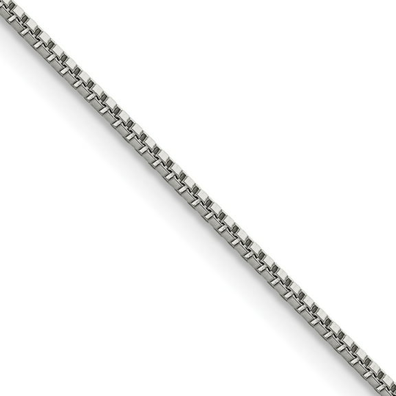 Diamond2Deal Stainless Steel Polished 1.2mm Box Chain Bracelet for Women 20"