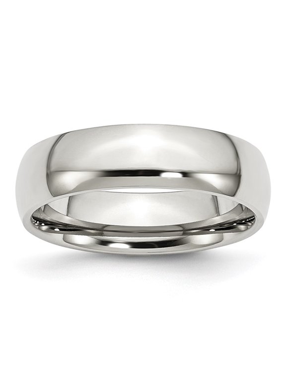 Stainless Steel Polished 6mm Half Round Band