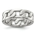 thumbnail image 1 of Diamond2Deal Stainless Steel Polished Chain Style 7mm Men's Band Size 10.5, 1 of 1