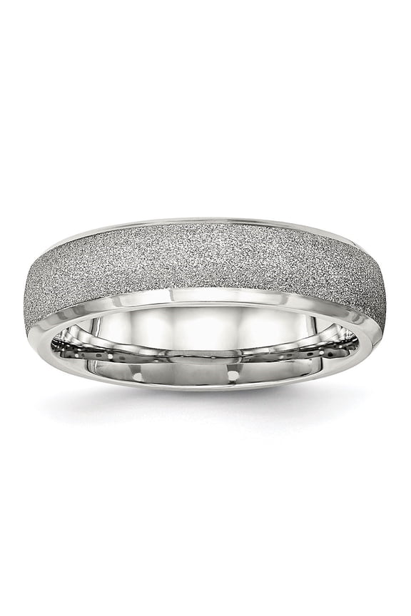 Stainless Steel Polished Laser Cut 6mm Band