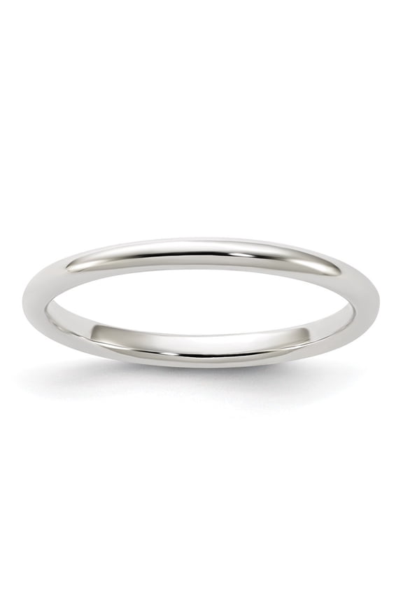 Sterling Silver 2mm Half Round Size 13 Band