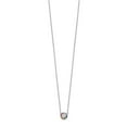 thumbnail image 1 of Diamond2Deal Sterling Silver Rhodium-plated White and Colorful CZ Circle Necklace with 2 inch Extender for Women 18", 1 of 4