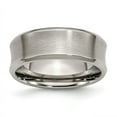 thumbnail image 1 of Diamond2Deal Titanium Brushed and Polished Concave 8mm Beveled Edge Men's Band Size 10, 1 of 1