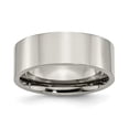 thumbnail image 1 of Diamond2Deal Titanium Polished 8mm Flat Men's Band Size 7.5, 1 of 1