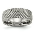 thumbnail image 1 of Diamond2Deal Titanium Polished and Textured 8mm Men's Band Size 11, 1 of 1