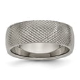 thumbnail image 1 of Diamond2Deal Titanium Polished and Textured 8mm Men's Band Size 7.5, 1 of 1