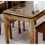 DiamondHome Clear Vinyl Tablecloth Protector Waterproof/Oil-Proof easy Clean Plastic Transparent Sheet Table Cover Rectangular 54" x 72"