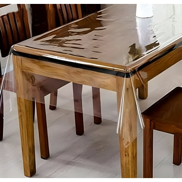 DiamondHome Clear Vinyl Tablecloth Protector Waterproof/Oil-Proof easy Clean Plastic Transparent Sheet Table Cover (Rectangular 60" x 102")