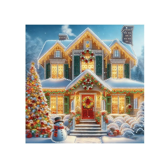 DiamondPainting Christmas- Handcrafted 30*30 Decorative Painting Without Frame,Christmas Party Gifts And Decor