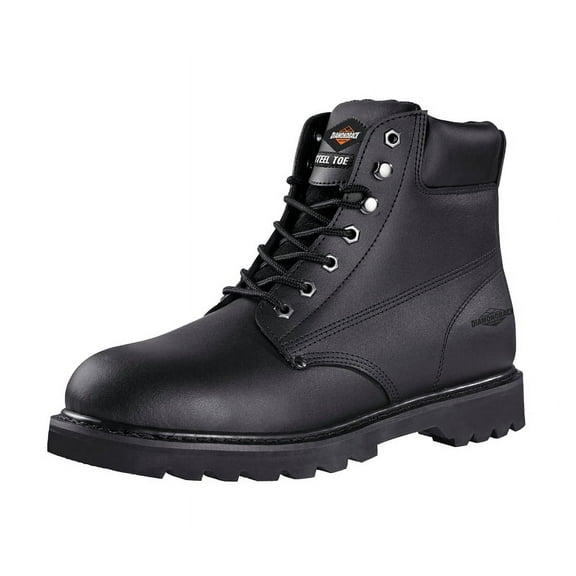 Diamondback Work Boot 8 In Unisex Black Action Leather